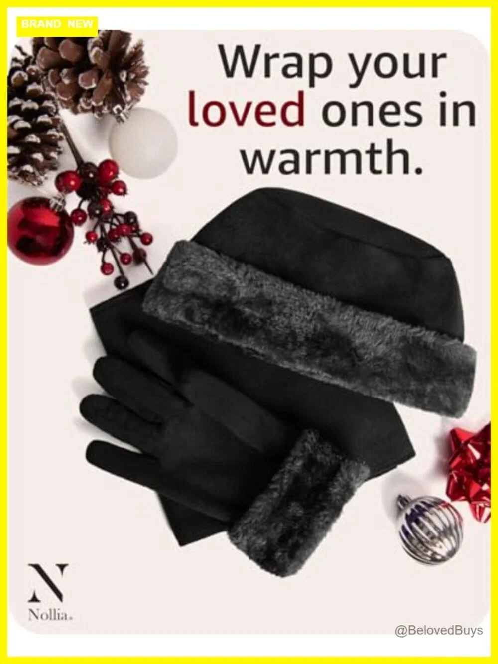 Warm Fleece Winter Hat and Glove Set with Scarf